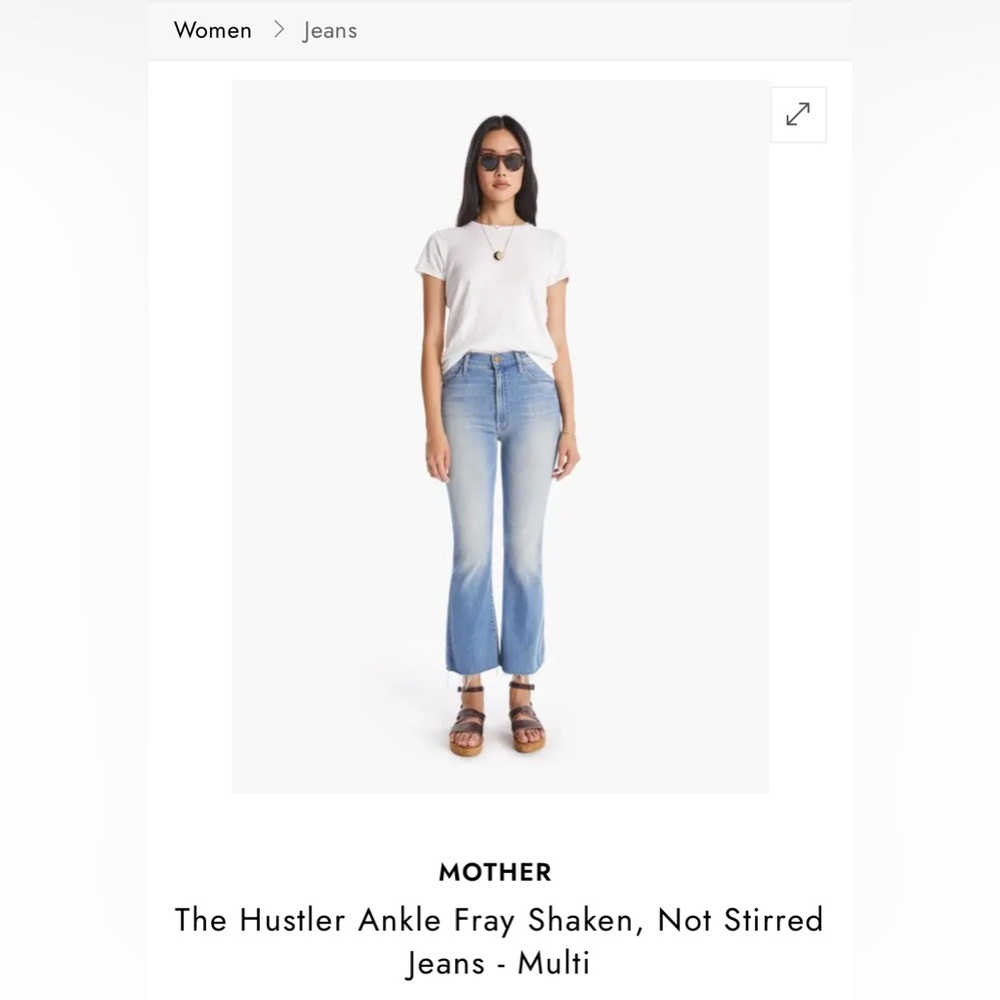 MOTHER denim The Hustler Ankle Fray